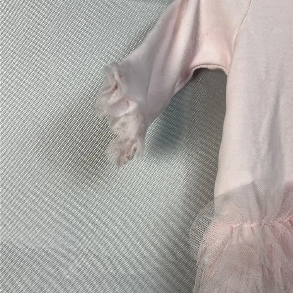 FAO pink ruffles and bows one piece footed jumpsuit size newborn